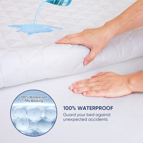 Protector de colchón impermeable y transpirable que repele líquidos 4
