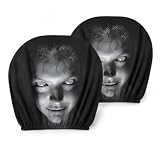 2 Stück Lustige Auto Kopfstützenbezüge, Horror Ghost Face Halloween Deko
