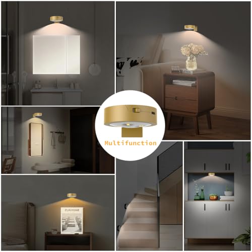 Luzes de arte de parede recarregáveis operadas por bateria, luz de pintura magnética sem fio com con