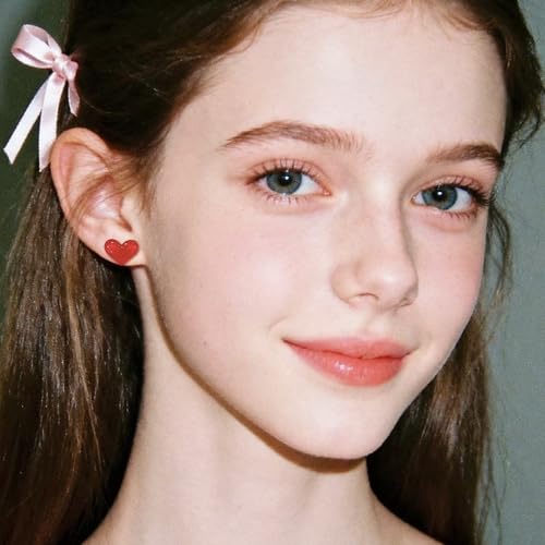 Image of Plastic Earrings for Sensitive Ears Flower Studs for Women