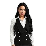 Halfter Halsausschnitt, V-Ausschnitt, Stehkragen und rückenfrei, mit 2 falschen Taschen vorne.