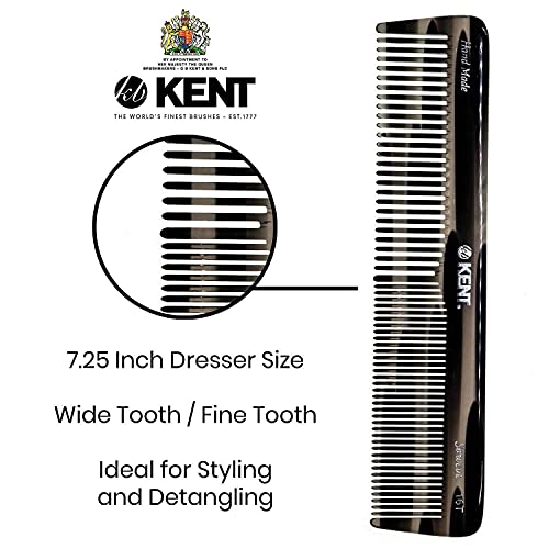 Kent 16T Hair Dressing Table Comb, Fine And Wide Tooth Dresser Comb For Hair, Beard And Mustache, Coarse And Fine Hair Styling Grooming Comb For Men, Women And Kids. Made In England #TOP4