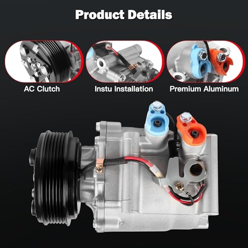 Image of cciyu Air Conditioning Compressor for Honda Civic 1.7L 2.0L 2002-2005