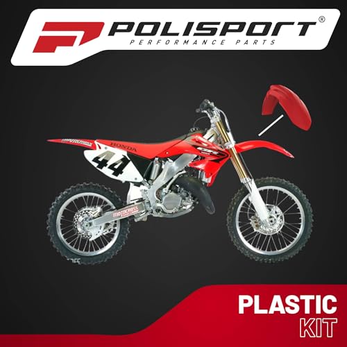 Polisport 8556300001 - Parafango Anteriore Replica Oem Realizzato In Plastica Lucida Durevole E Resistente Compatibile Con Le Moto Honda In Colore Rosso - 5