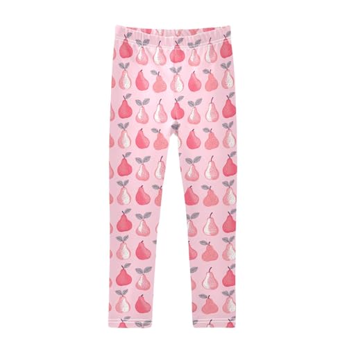 Girls Leggings Pink Pear Pink Soft Toddler Leggings for Girls Kids Pants Size 4T-10T