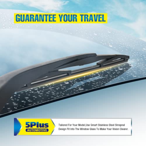Image of 5 PLUS Custom-Fit Back fits 2018-2024 JEEP Wrangler Rear Wiper Blade | 12 inch Wiper Blade,OEM Quality Premium All-Seasons Rear Wiper blade,Streak-Free Wiping,Quiet Clear Visibility