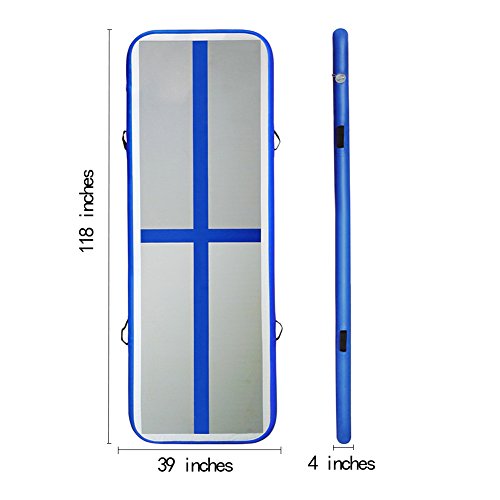 86 York 10ft Inflatable Gymnastics Tumbling Track Mat with Electric Air Pump for Gym/Home/Yoga/Training/Kids/Sport/Taekwondo/Game - Thumbnail 3