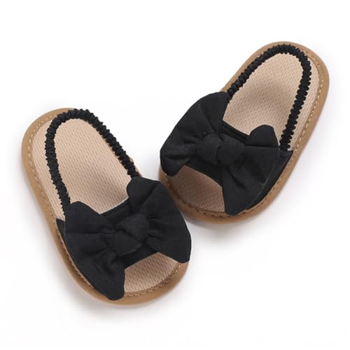 Image of COSANKIM Infant Baby Girls Summer Sandals with Flower Soft Sole Newborn Toddler First Walker Crib Dress Shoes
