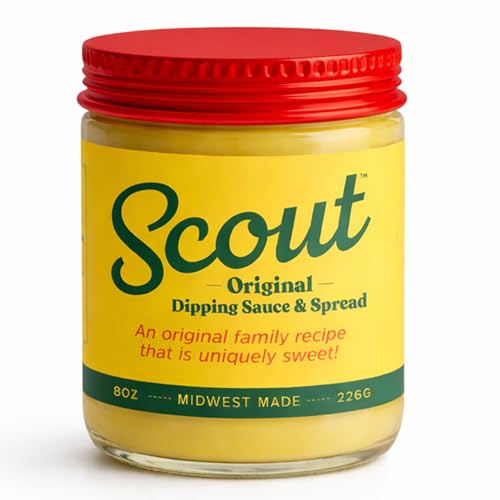 Scout Original Dipping Sauce & Spread – Great-Tasting, Versatile Sauce Crafted with Premium Ingredients – Perfect for Sandwiches, Meat, Beer, Cheese, Wine & Salty Snacks – Midwest Made – 8 oz