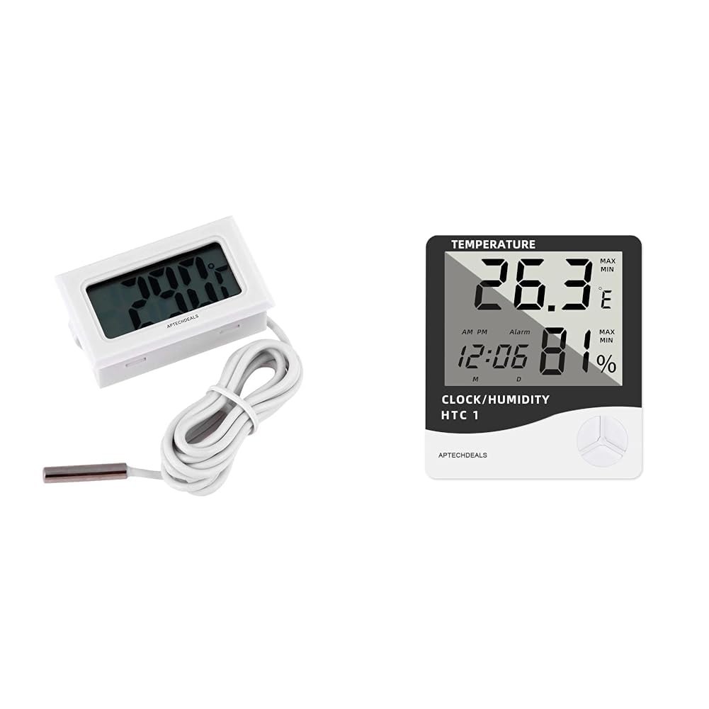See full amazon price history chart for AptechDeals Mini LCD digital thermometer sensor wired for Room temperaure/fridges, Indoor Outdoor Po AptechDeals Mini LCD digital thermometer sensor wired for Room temperaure/fridges, Indoor Outdoor Po (B09SQDNDJ2) Amazon Price History, Amazon Price Tracker