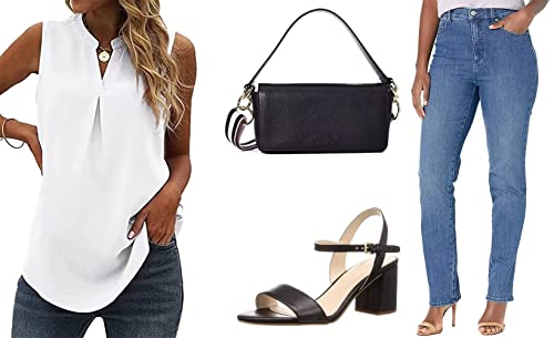 Womens Summer Tops And Blouses V Neck Basic Soft Comfy Casual Tank Tops(Sleeveless Grey Large) #TOP4