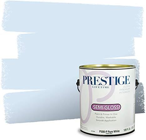 PRESTIGE Paints Interior Paint and Primer In One, 1-Gallon, Semi-Gloss, Comparable Match of Valspar* Dewdrop*