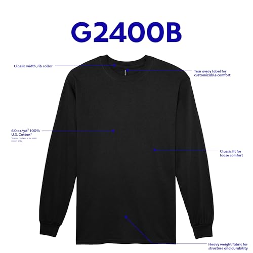 Gildan Youth Ultra Cotton Long Sleeve T-Shirt, Style G2400B, 2-Pack - image 5