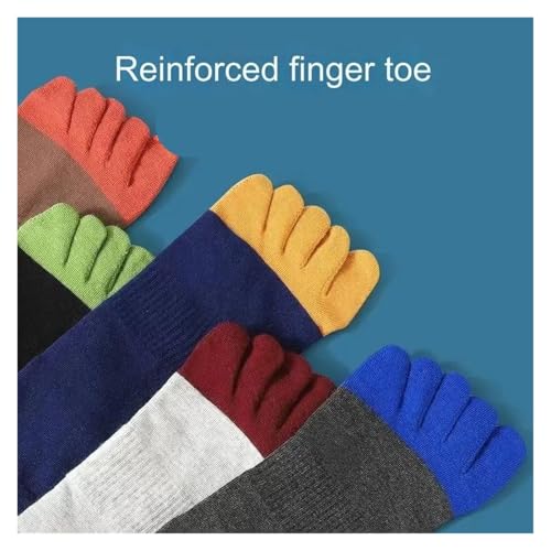 Calcetines de 5 dedos de algodon transpirable para hombre y mujer pack de 5 pares 6