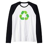 Symbole de recyclage vintage rétro Manche Raglan