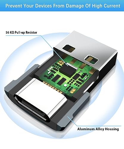 Basesailor USB to USB C Adapter with C Male to 3.0 Female Charger 4P for iPhone 17 Air Apple 16 15 14 13 Pro Max Mini Plus,Thunderbolt 4 OTG Converter for Mac iWatch 11 10,Samsung Galaxy S25 S24,iPad image 2