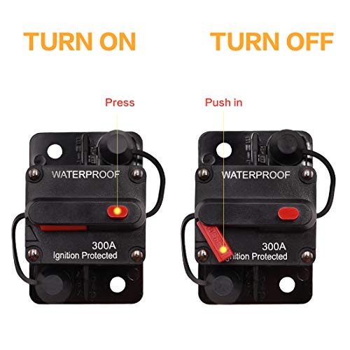 Tnisesm Disjuntor de 60 Amp com reinicialização manual de 12 V – 42 V CC para motores de marinheiro