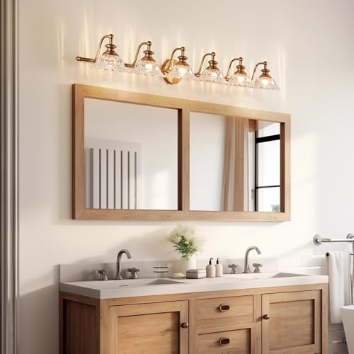 Image of XIEDUN 45 inch Bathroom Light 6 Light Vanity Light Fixtures (Exclude G9 Bulb) Vanity Lights for Bathroom