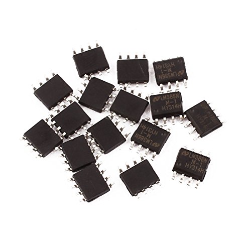 Aexit 16 Pcs Fixed Resistors LM386N LED Driver IC 8 Pins 5 x 6 x 1.5mm SMT Resistor Chip Arrays PCB Board