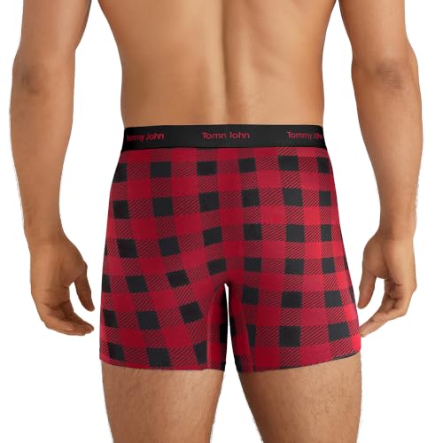 Image of Tommy John Men's Luxe Modal 6 inch Mid-Length Boxer Brief Underwear 3-Pack