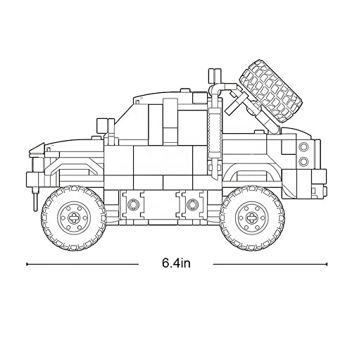 Dahonpa Heavy Truck Building Block(363 Pcs),Collection Car Model With 2 Soldier Figures,Toys Gifts For Kid And Adult. #TOP3