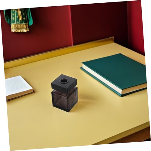 Flacons diffuseurs vides en verre carré 2 pièces avec couvercle bois Uonlytech - 8