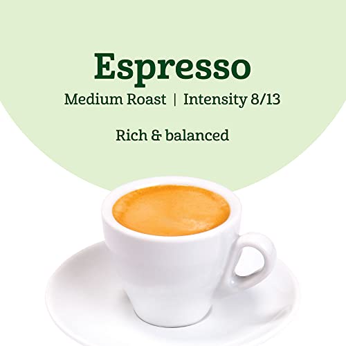 Image of Amazon Fresh Espresso Medium Roast Aluminum Capsules, Compatible with Nespresso Original Brewers, Intensity 8 /13, 50 Count (5 Packs of 10)