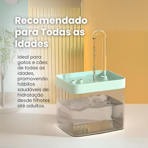 Bebedouro para Gatos Kidino Fonte de Agua Pra Gato Filtro Bebedouro Pet Água Purificada