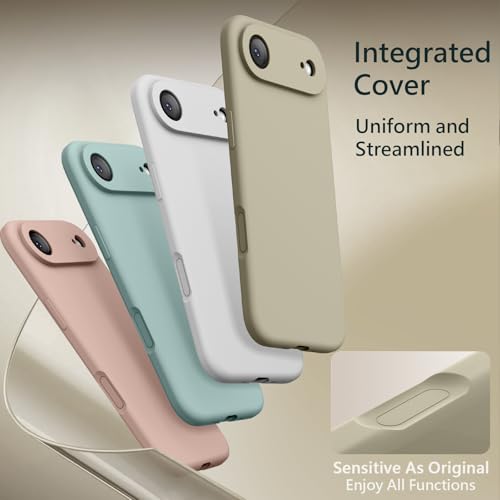 Image of FireNova Magnetic for iPhone Air Case, Compatible with MagSafe, [Integrated Silicone Camera Control Button] [Camera Protection] Microfiber Lining Phone Case for iPhone 17 Air, 6.5 inch, Khaki