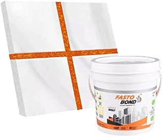FASTO BOND Resin Epoxy Grout - 1 Kg-3 Kg & 5 Kg - Goldan_ Glitter-Sparkle Colors Tile Grout_Fastobond | 3 Components Only | Premixed Glitter For Uniform Finish (3 Kg, Orange Golden), 1 Bucket