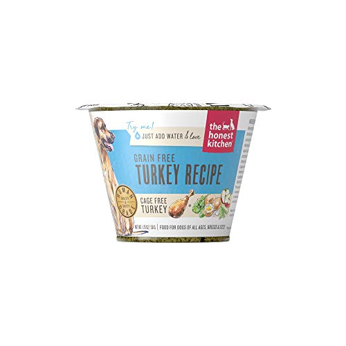 Image of The Honest Kitchen Human Grade Dehydrated Grain Free Dog Food - Complete Meal or Dog Food Topper - Turkey 1.75 oz (Pack of 12)