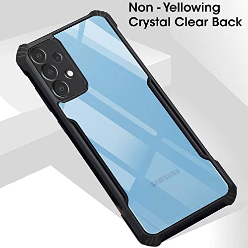 Image of TheGiftKart Shockproof Crystal Clear Back Cover Case for Samsung Galaxy A53 5G | 360 Degree Protection | Protective Design | Transparent Back Case Cover (PC & TPU, Black Bumper)