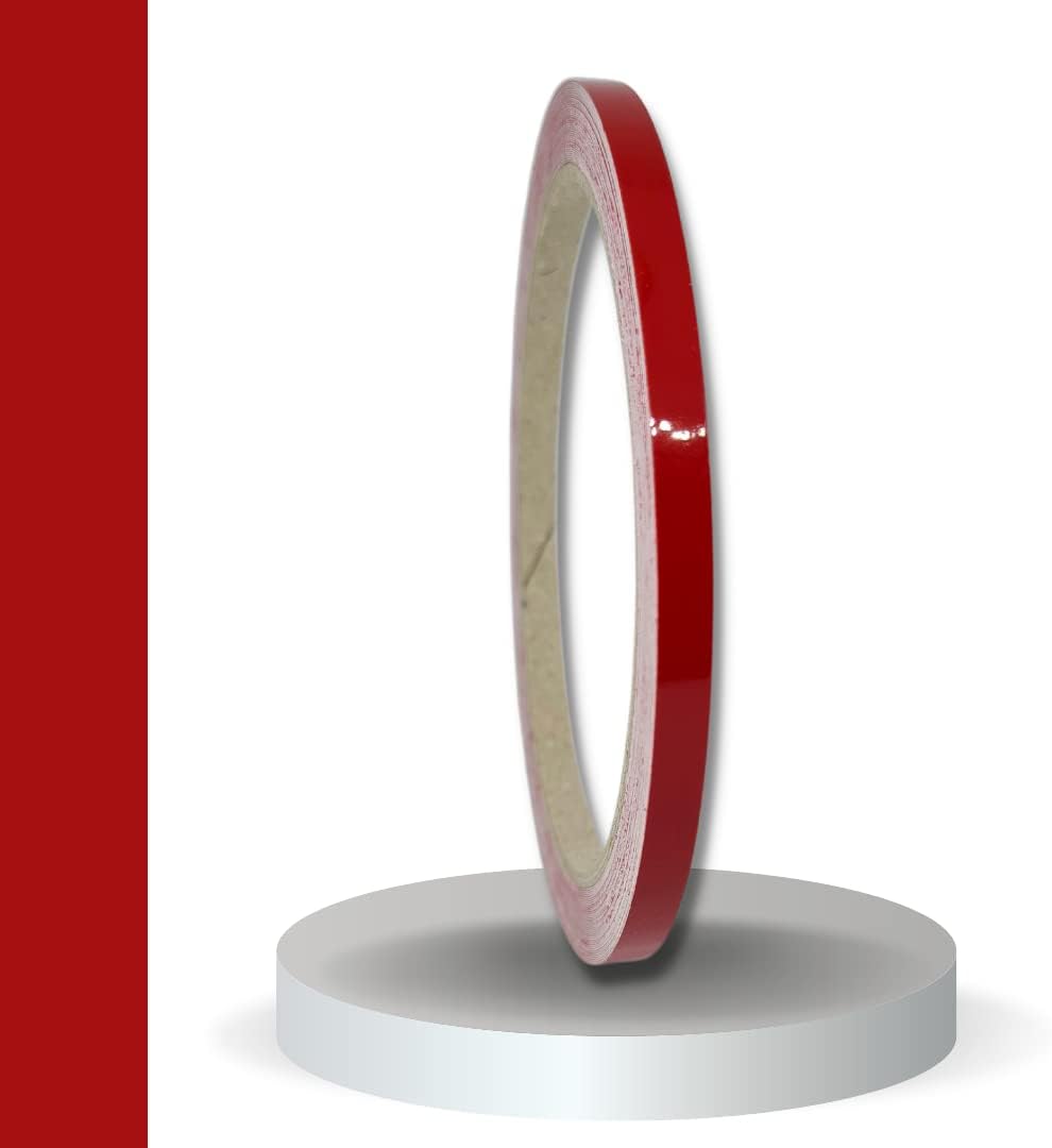 Auto Zierstreifen Rot 12mm - Dekorstreifen Für Fahrzeuge & Mehr