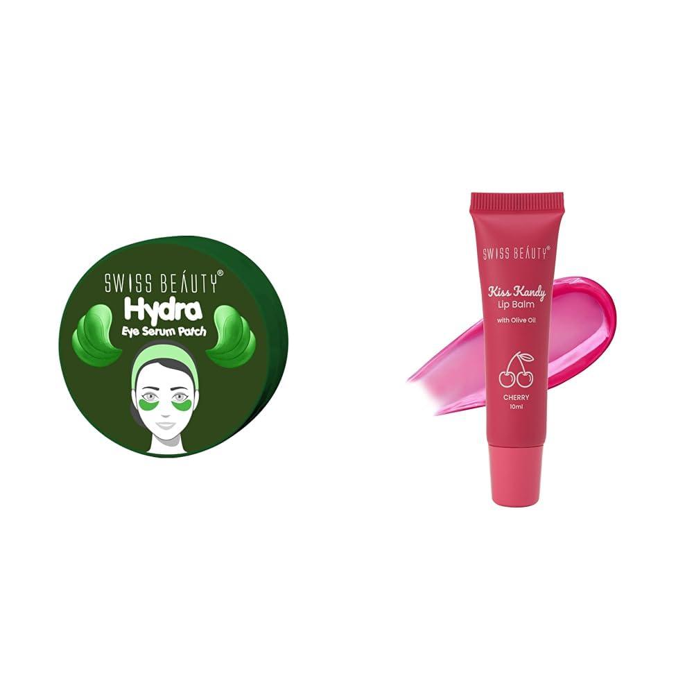 Swiss Beauty Hydra Anti Wrinkle Eye Serum Patch| Treats Dark Circles, Fine Lines And Wrinkles & Swiss Beauty Kiss Kandy Lip Balm with Olive Oil | Moisturising | Non-Sticky | Soft & Smooth Lipstick-image-32