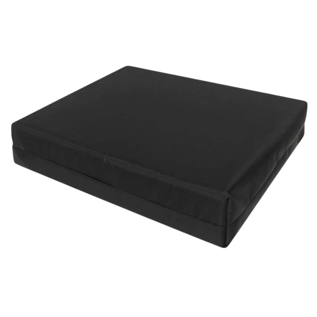 Orthopaedic Memory Foam Seat Pad Cushion Pressure Relief for Office Chairs, Cars, Wheelchairs & Mobility Scooters Waterproof Zipped Cover (Black, 22" x 20" x 2")