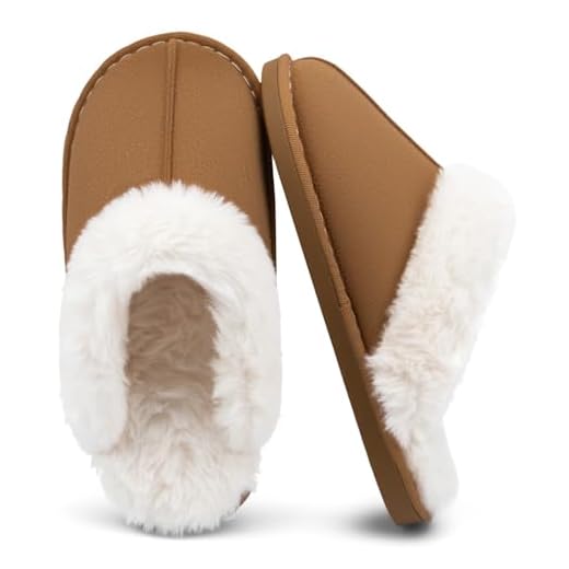 ChayChax Herren Damen Winter Hausschuhe Warme Flauschige Plüsch Lammfell Pantoffeln Memory Foam rutschfest, Braun, 42/43 EU = Hersteller 44/45 5 ChayChax Herren Damen Winter Hausschuhe Warme Flauschige Plüsch Lammfell Pantoffeln Memory Foam rutschfest, Braun, 42/43 EU = Hersteller 44/45