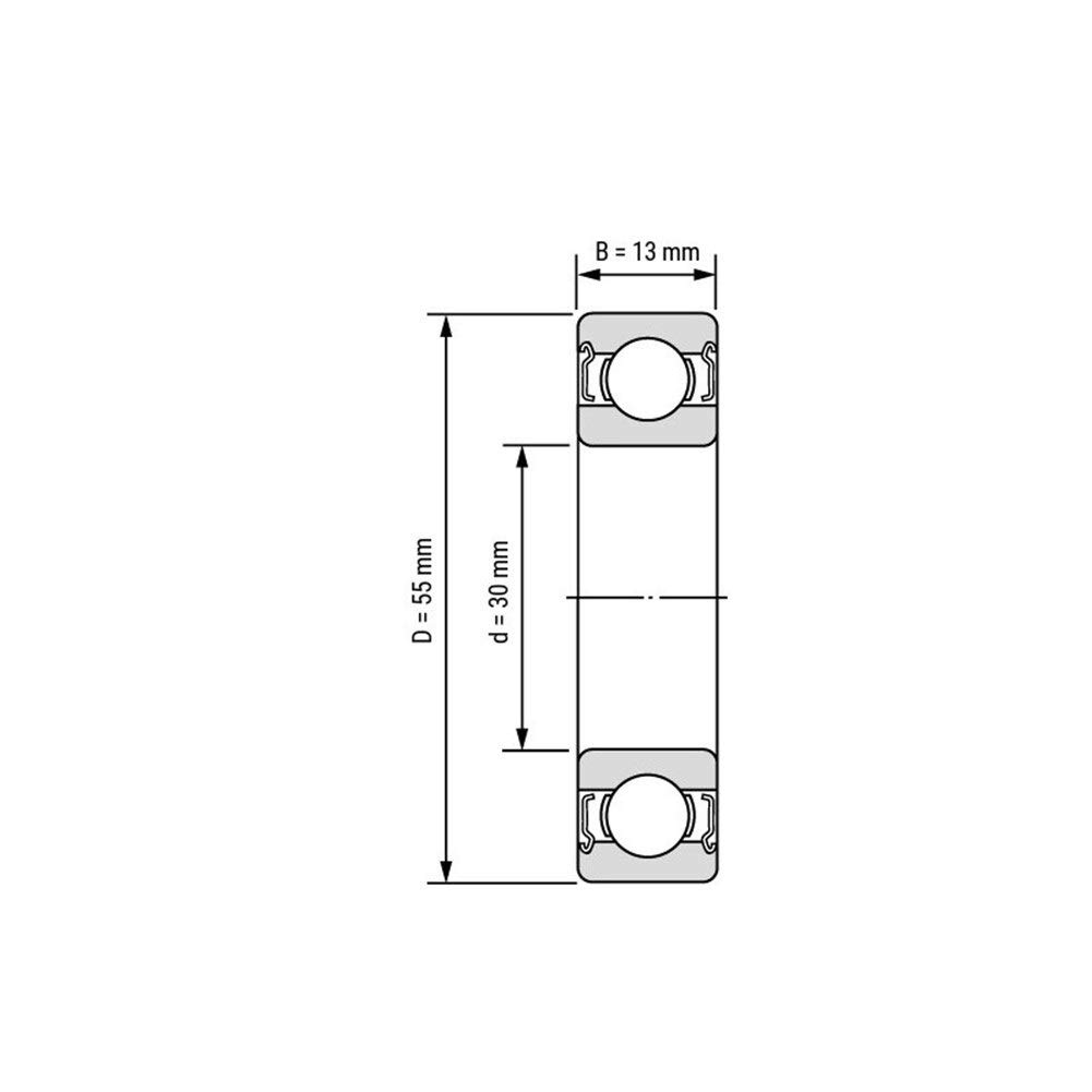 Rodamiento de Bolas de Ranura Profunda 6006ZZ ABEC-3 for cortacésped de Ranura Profunda 6006 Z ZZ rodamientos de Bolas 6006Z 30 * 55 * 13mm