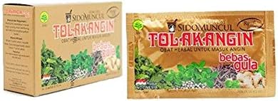 Sugar Free Sido Muncul Tolak Angin Herbal Bebas Gula with Royal Jelly 5-ct, 75 Ml/2.5 fl oz (Pack of 3)