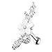 MoBody Clear CZ Jeweled Mother of Pearl Vine Tragus Earring Surgical Steel Cartilage Helix Piercing Stud 16G (Silver-Tone)