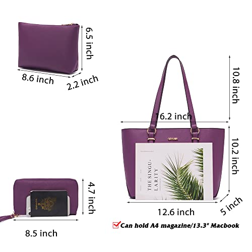 Image of Purses And Wallets Set For Women Work Tote Satchel Handbags Shoulder Bag Top Handle Totes Purse With Matching Wallet