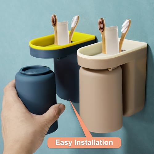 Support mural pour brosse à dents sans percer pour petits espaces