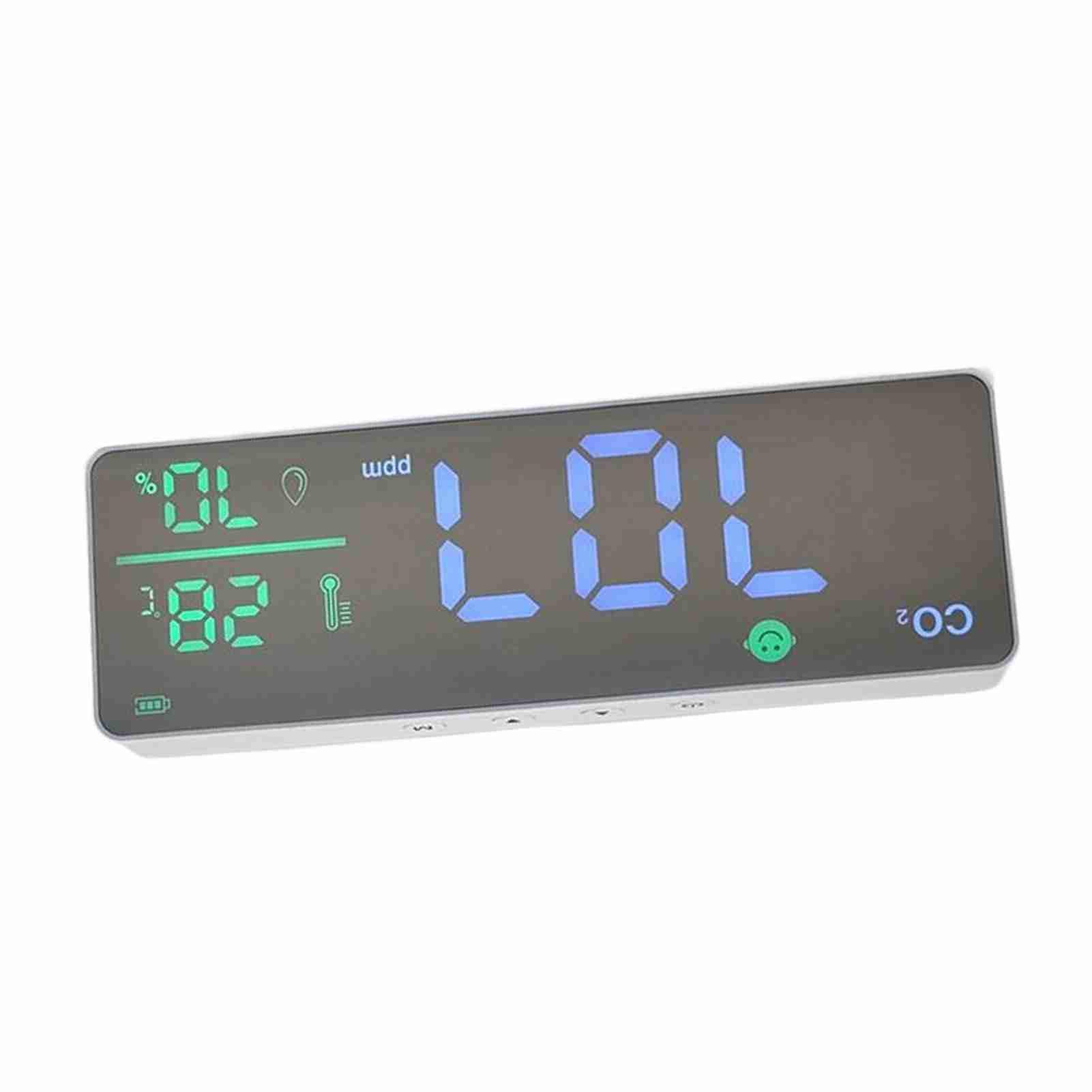 Oumefar Monitor de CO2 Detector de Humedad de Temperatura de Alta Precisión para Datos de Enlace de la Aplicación, Alerta de Monitor de CO2 Montado en la Pared Interior del Hogar para Uso Doméstico