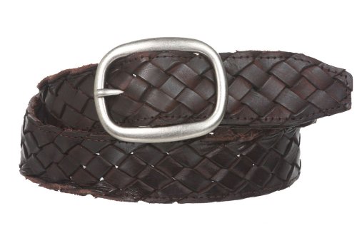 Ceinture ovale en cuir tressé à l'huile d'exception pour femme