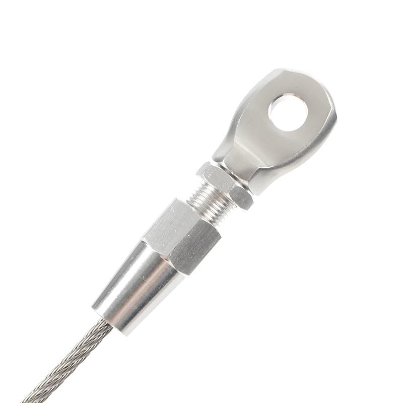 Morsetti Per Fune Hardware di tensione terminale Swageless Eye for ringhiera for cavi da 2 pezzi for for cavo metallico 6 mm