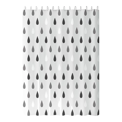 Cortinas de ducha, forro de baño con patrón de gotas de agua para ducha, tela impermeable flexible texturizada, accesorio de baño lavable para bañera, interior de hotel, divisor de ventana, decoración