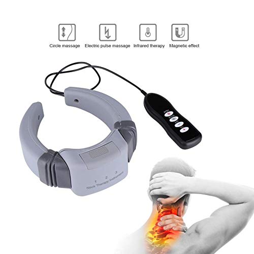 Preisvergleich Produktbild Zervixmassagegerät, Shiatsu Massagegerät, Nackenmassagegerät mit 8 MASSAGEINTENSITÄT / 6 MASSAGEMODI, Tiefengewebemassage für Nacken mit Infrarot, Tragbares Design für Auto Büro Zuhause