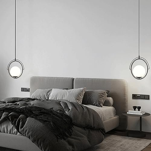 Lustre en métal de style simple avec lampe suspendue à tête unique E14 - 5
