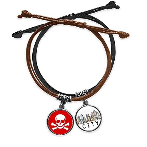 Bracelet Carré Rouge en cuir et corde Sidi fait main au design exclusif