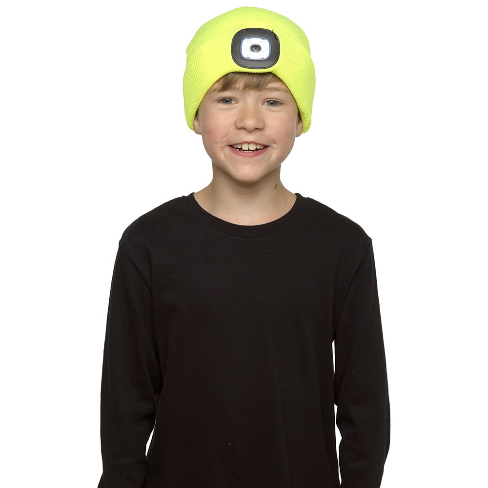 Undercover Kids - Yellow Kids Led Light Beanie Hat Gl941 Yellow 10-13 Years