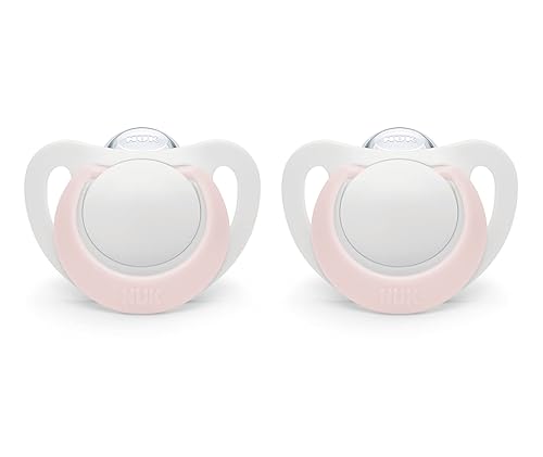 NUK Chupetes de ortodoncia para recién nacidos niñas 0-2 meses paquete de 2